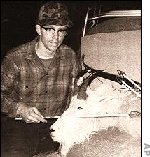 Serial killer, Robert Hansen, shown here treating a carcass in an inoffensive manner.
