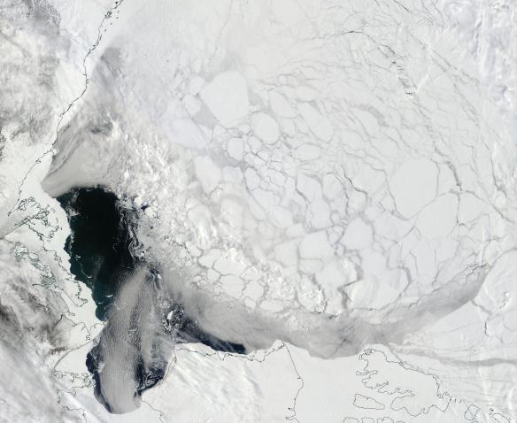Beaufort Sea Ice Shattered