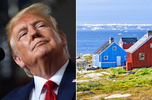 Donald Trump and houses in Greenland