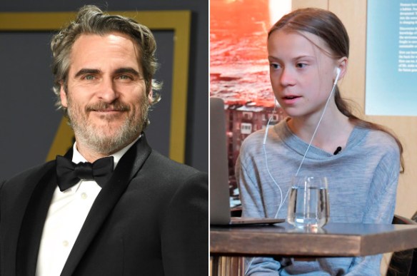 Joaquin Phoenix and Greta Thunberg.